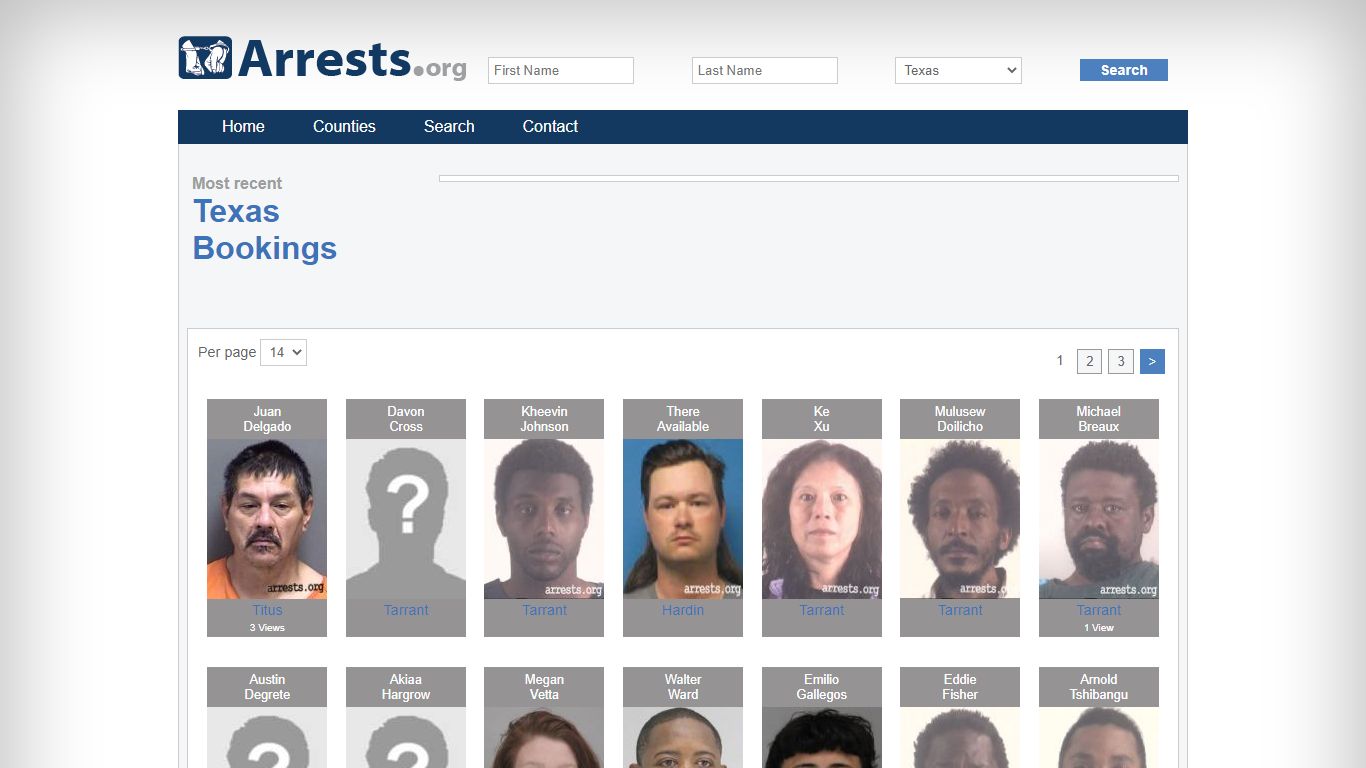 Texas Arrests and Inmate Search